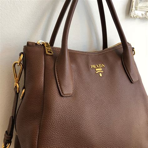 prada brown leather handbag|brown prada purse.